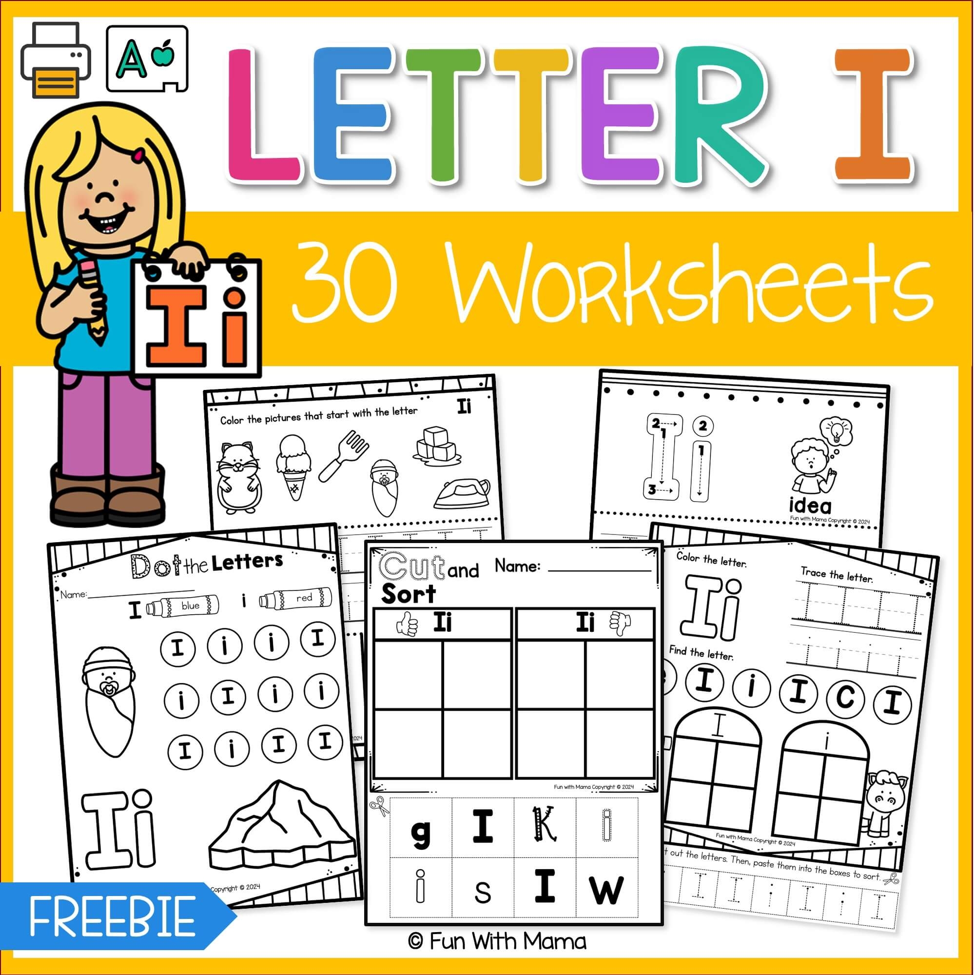 Free Printable Letter I Worksheets For Preschoolers