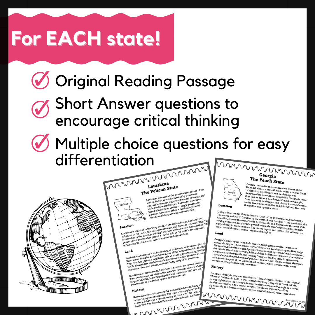 5 Regions Of The US Southeast Region Reading Passages US Region Activity Made By Teachers