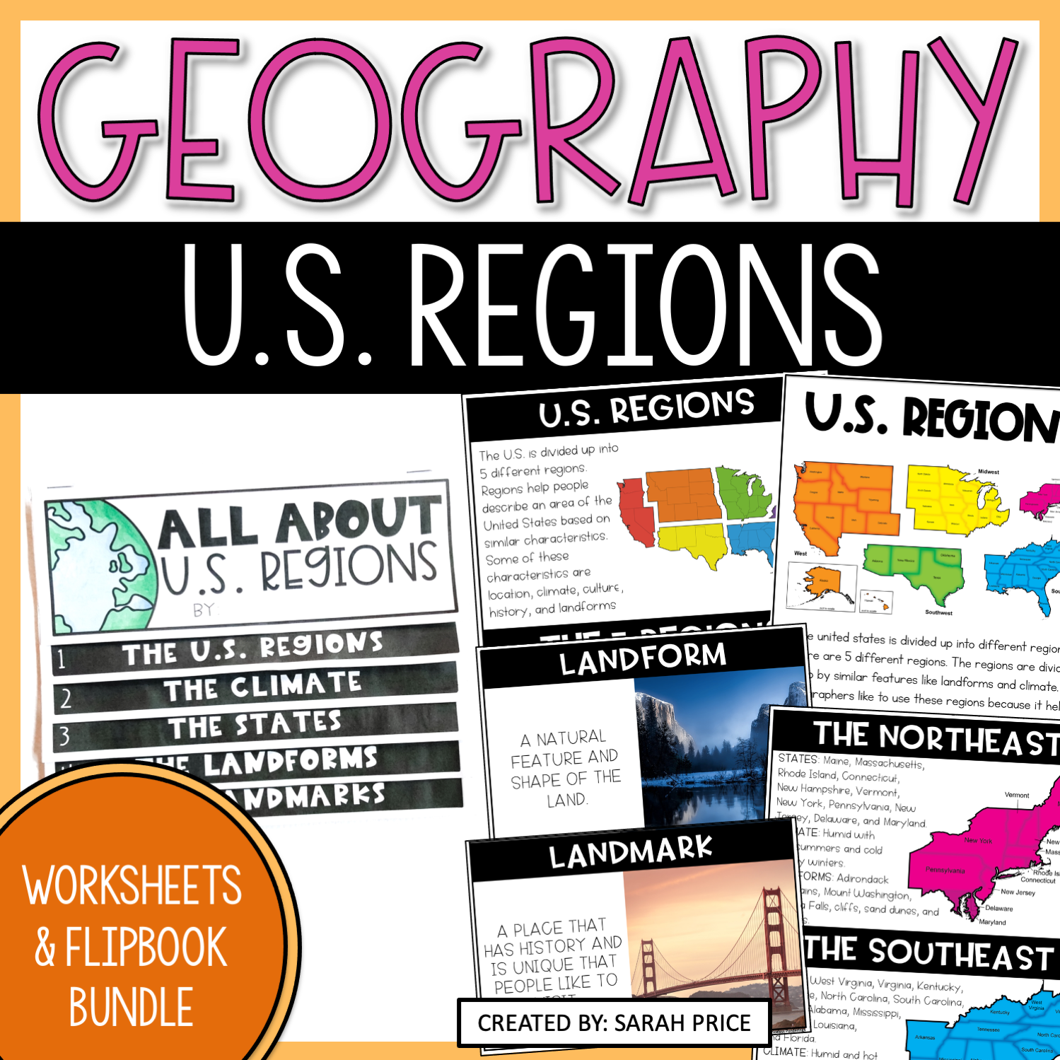 5 U S Regions Activities Worksheets 2nd 3rd 4th Grade Geography Lessons Priceless Ponderings