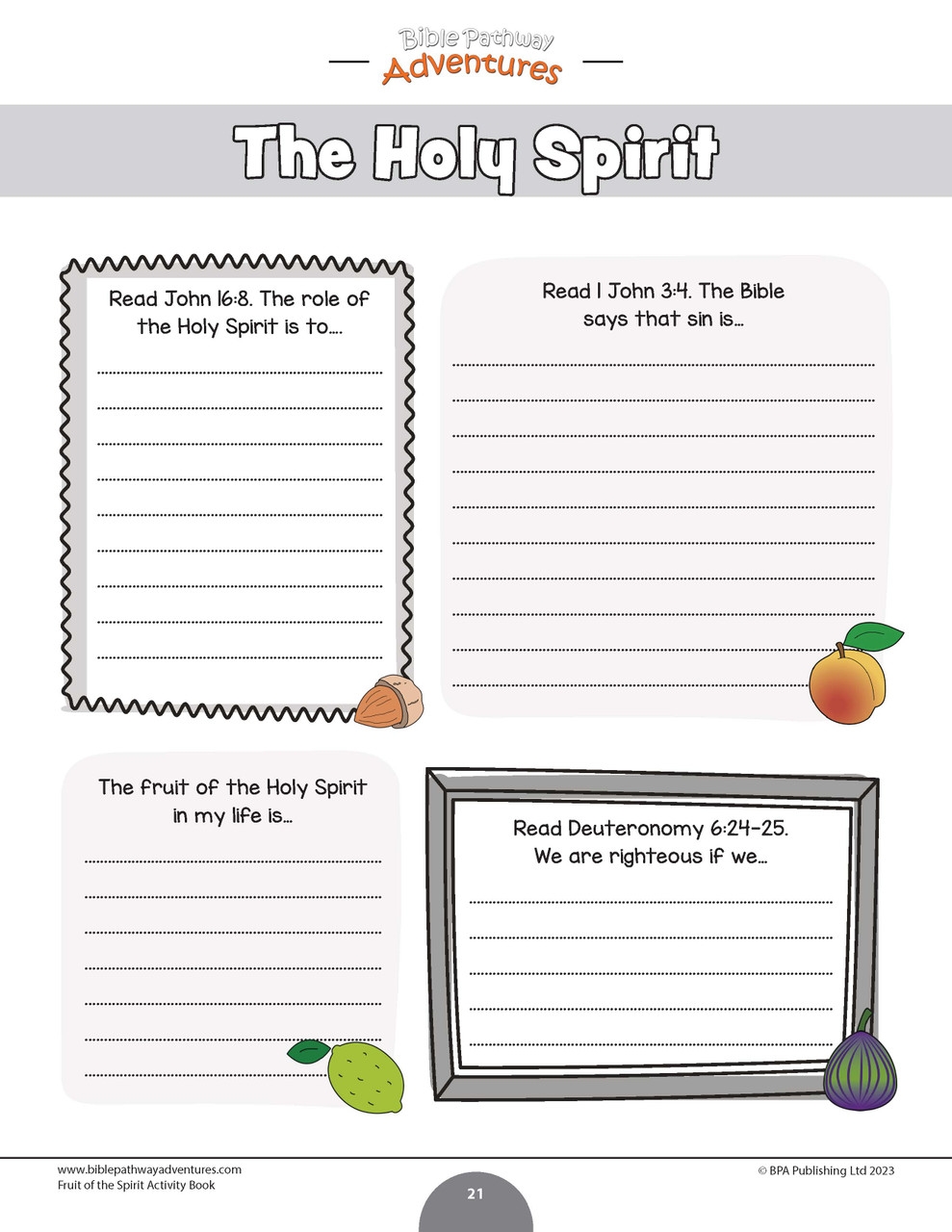 All Play On Sunday The Fruits Of The Spirit Sunday School Worksheets Library
