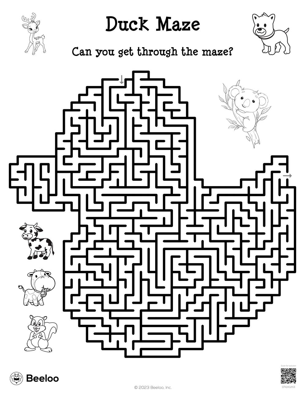 Printable Maze Worksheets