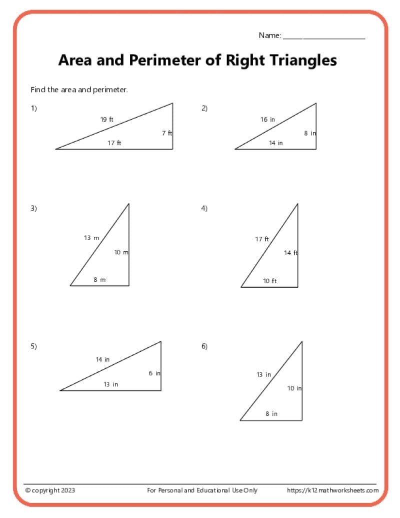 Free Printable Perimeter Worksheets