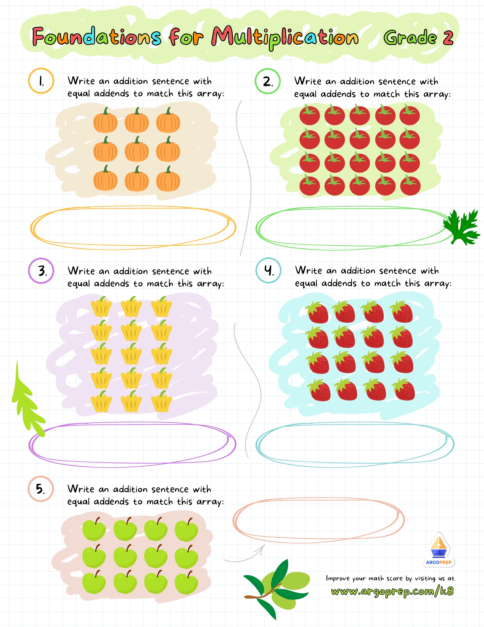 Arrays Worksheets 2nd Grade ArgoPrep