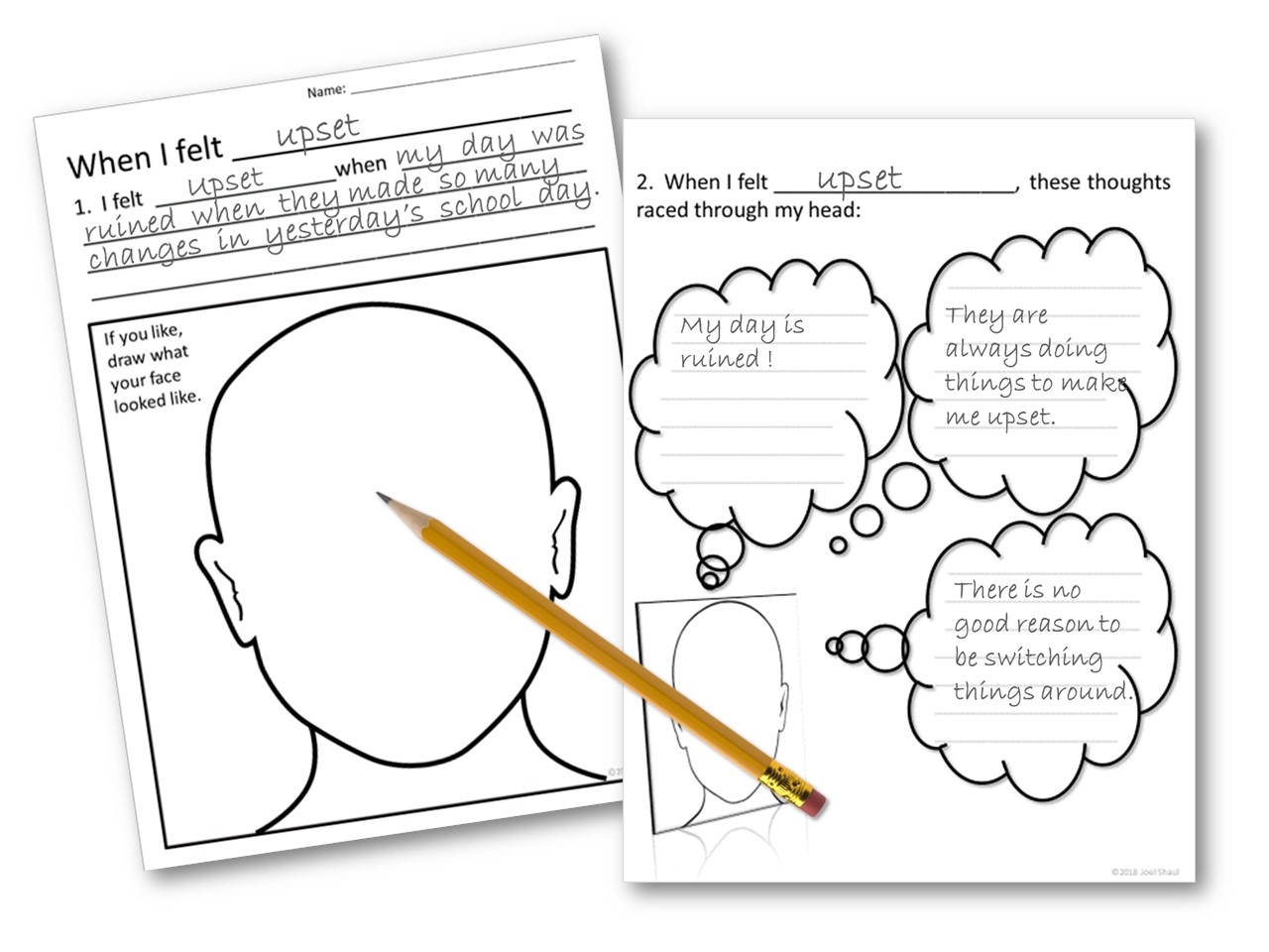 CBT Children s Emotion Worksheet Series 7 Worksheets For Dealing With Upsetting Emotions Social Skills Activities For Children With Autism