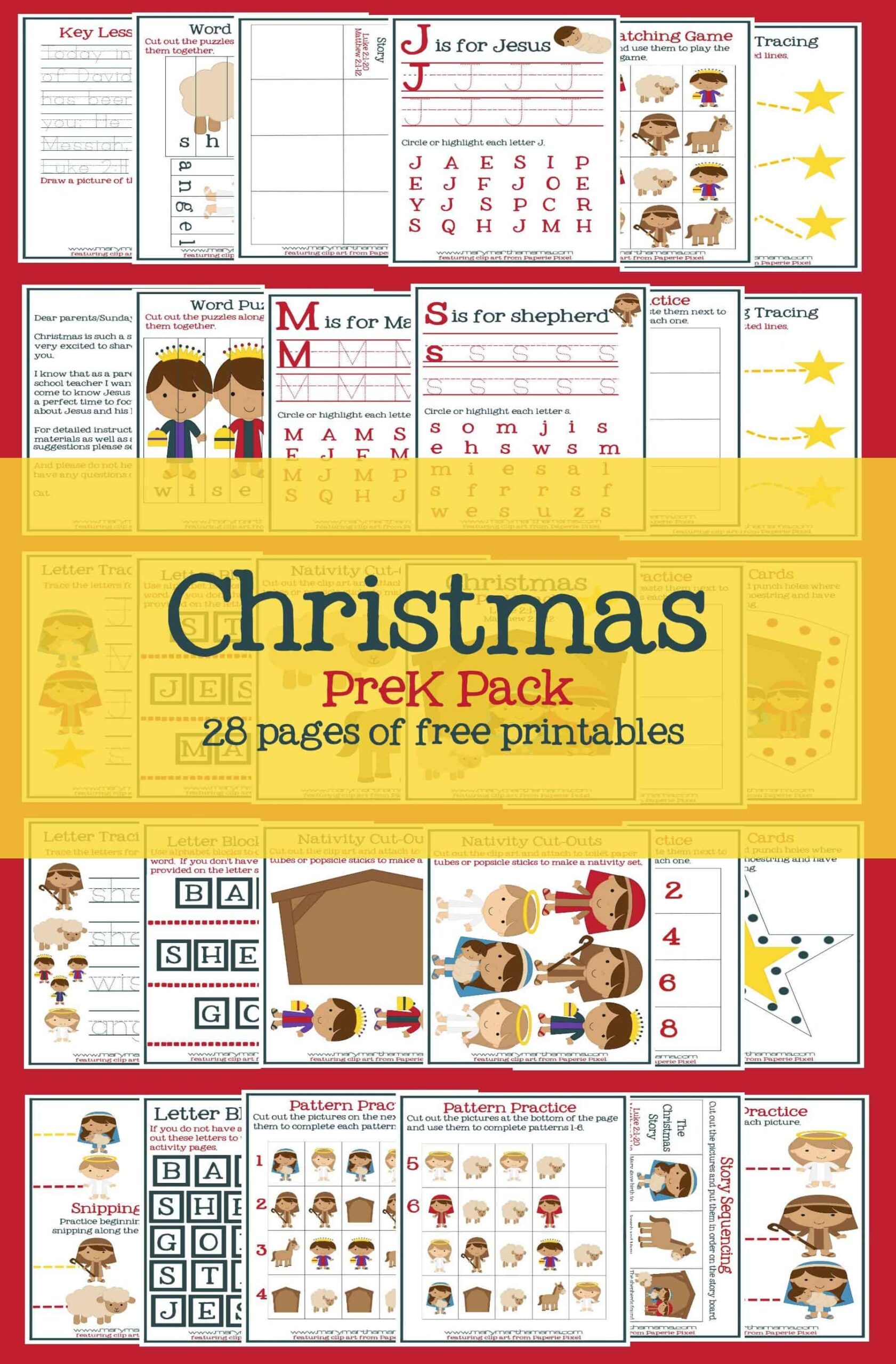 Free Preschool Christmas Worksheets Printables
