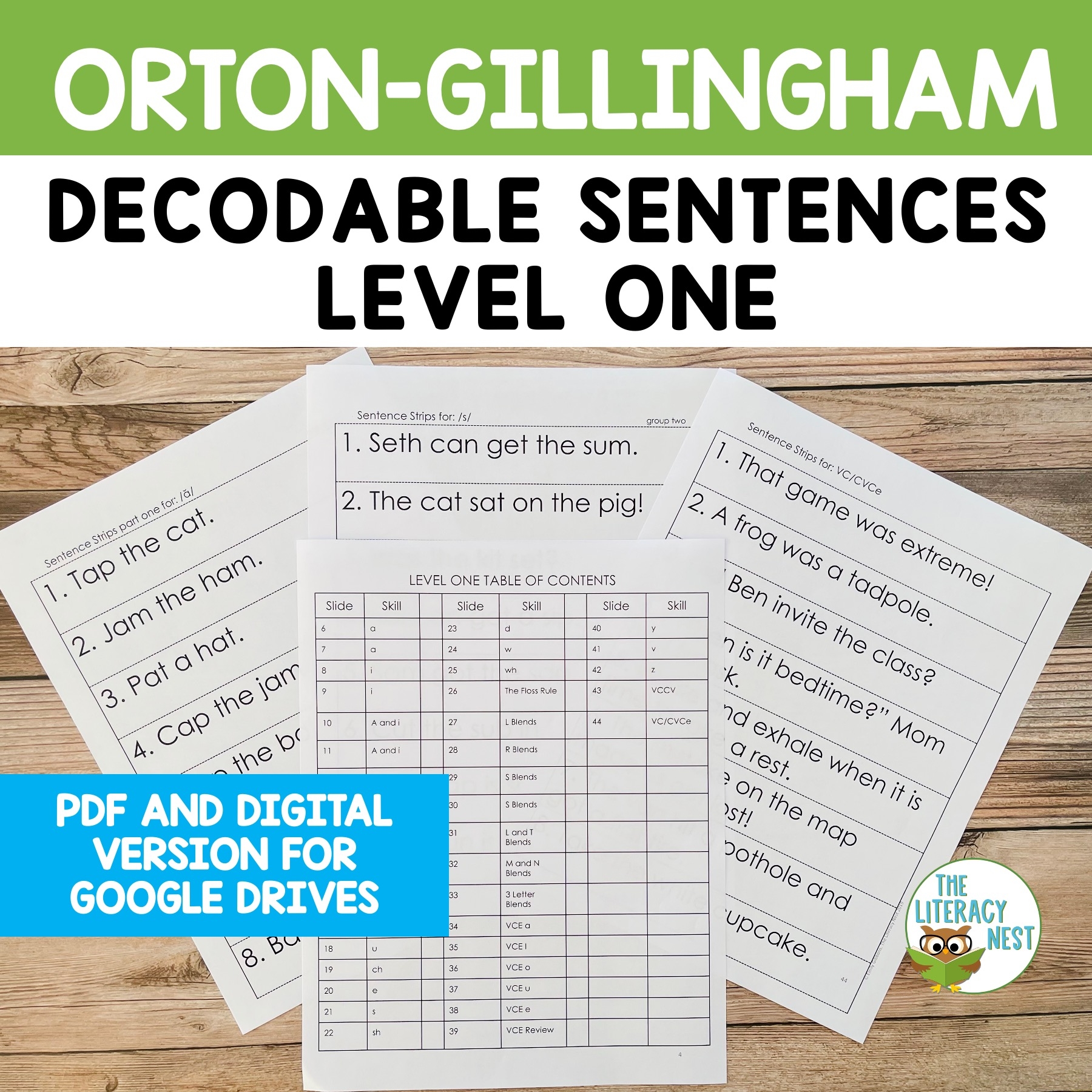 Decodable Sentences For Orton Gillingham Lesson Plans Level 1 Made By Teachers