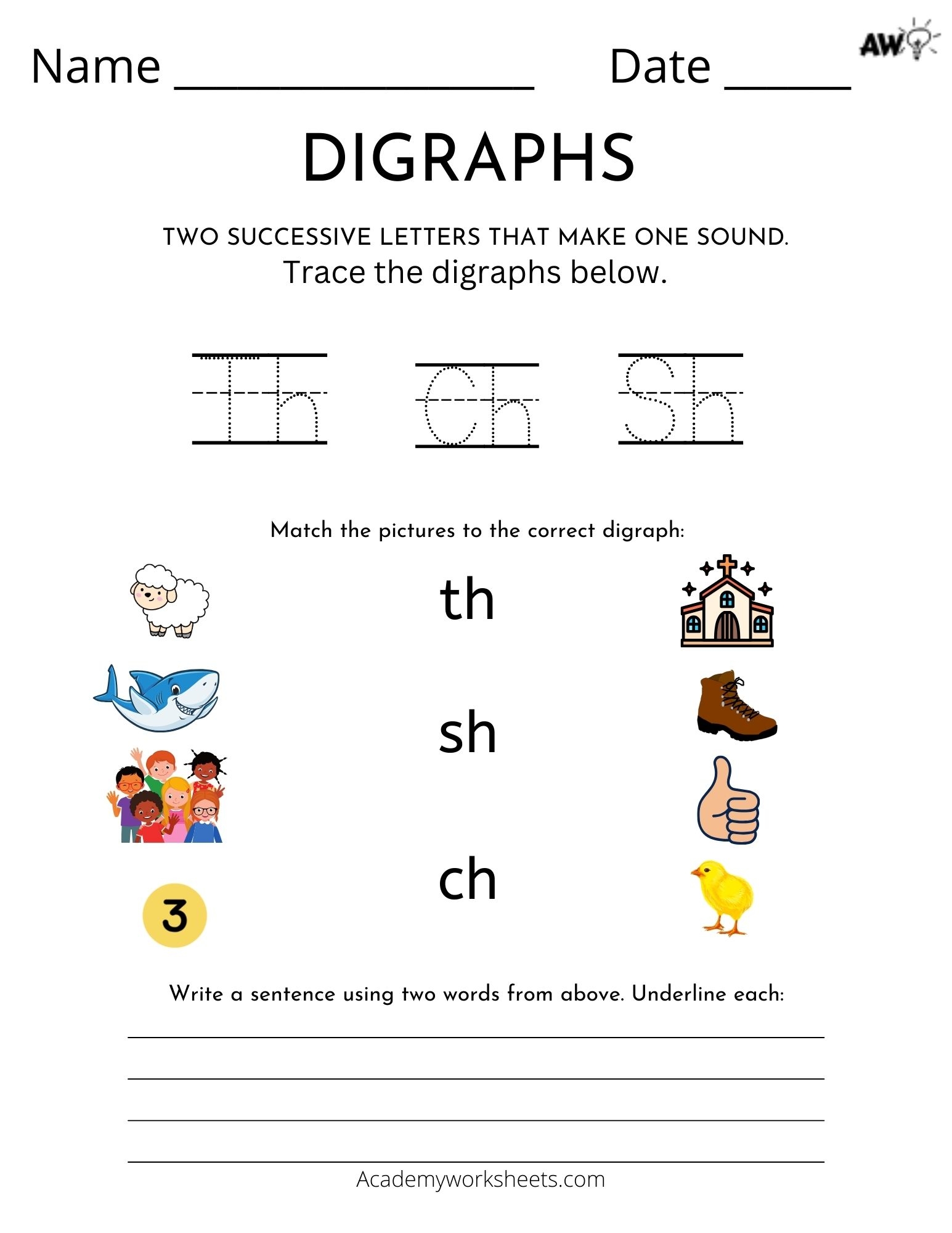 Digraphs Worksheets Free Printables