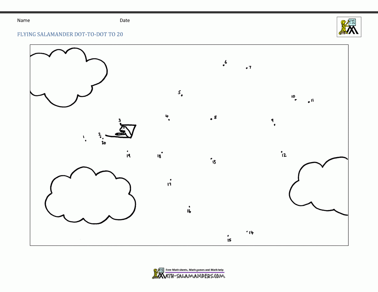 Free Printable Dot To Dot Worksheets