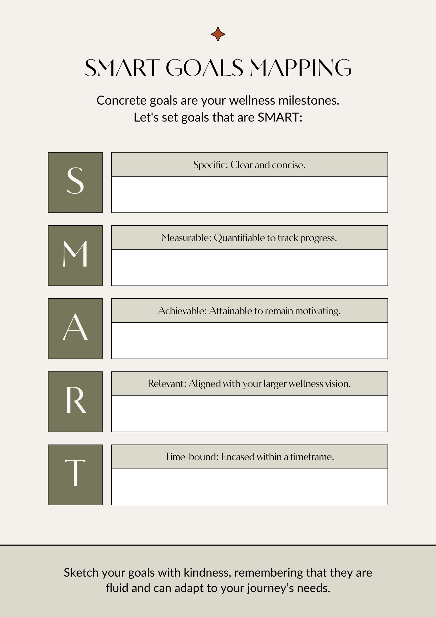 Free Printable Smart Goals Worksheet