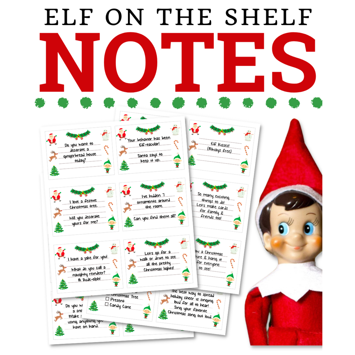 Elf On The Shelf Notes PDF Printables Elf On The Shelf Notes Templates Made By Teachers