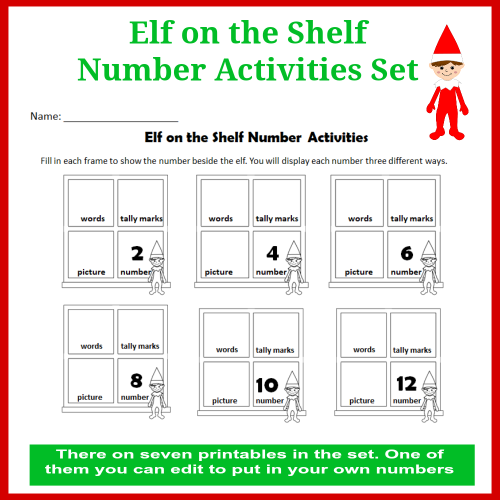 Elf On The Shelf Printable Worksheets