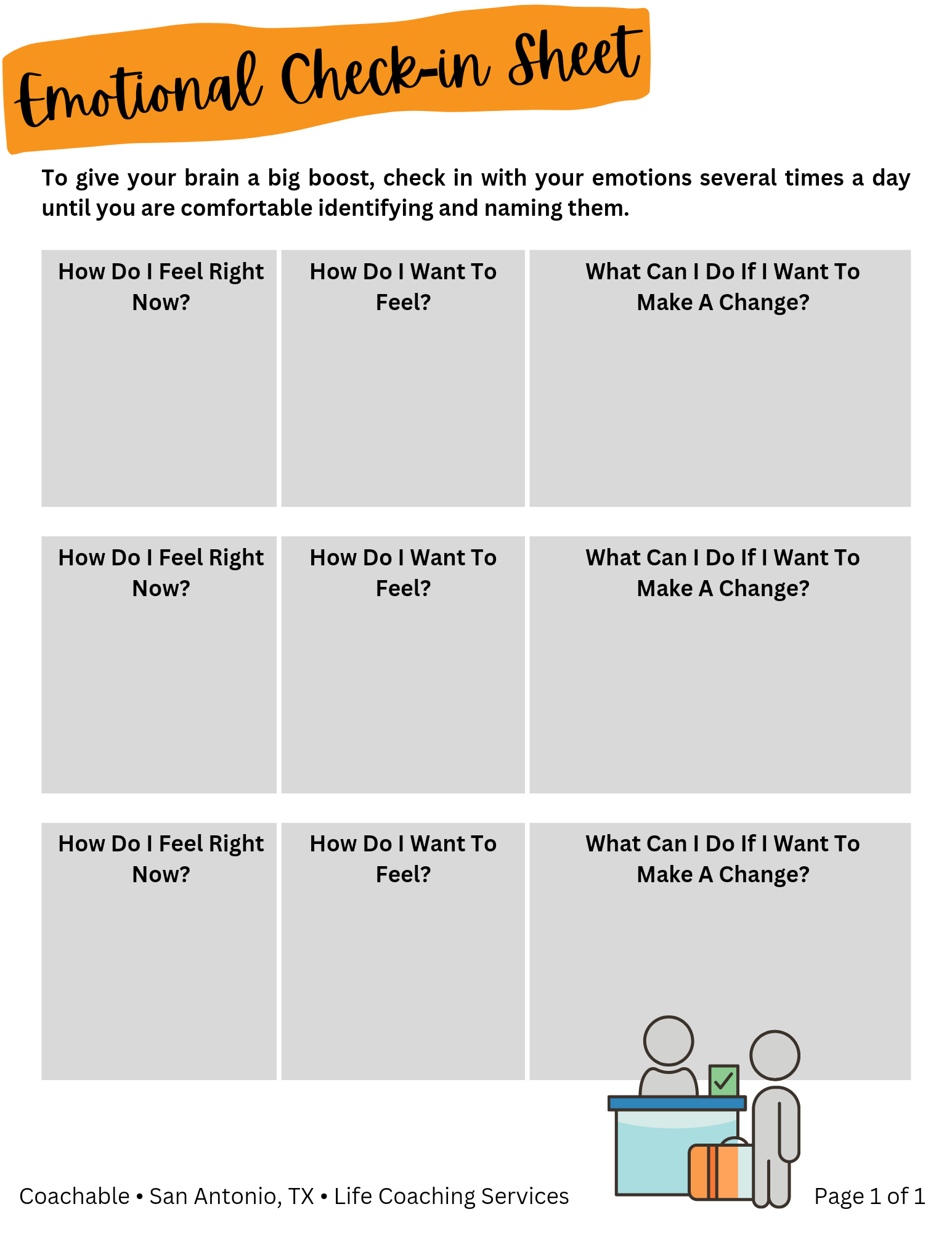 Emotional Check in Sheet Classful