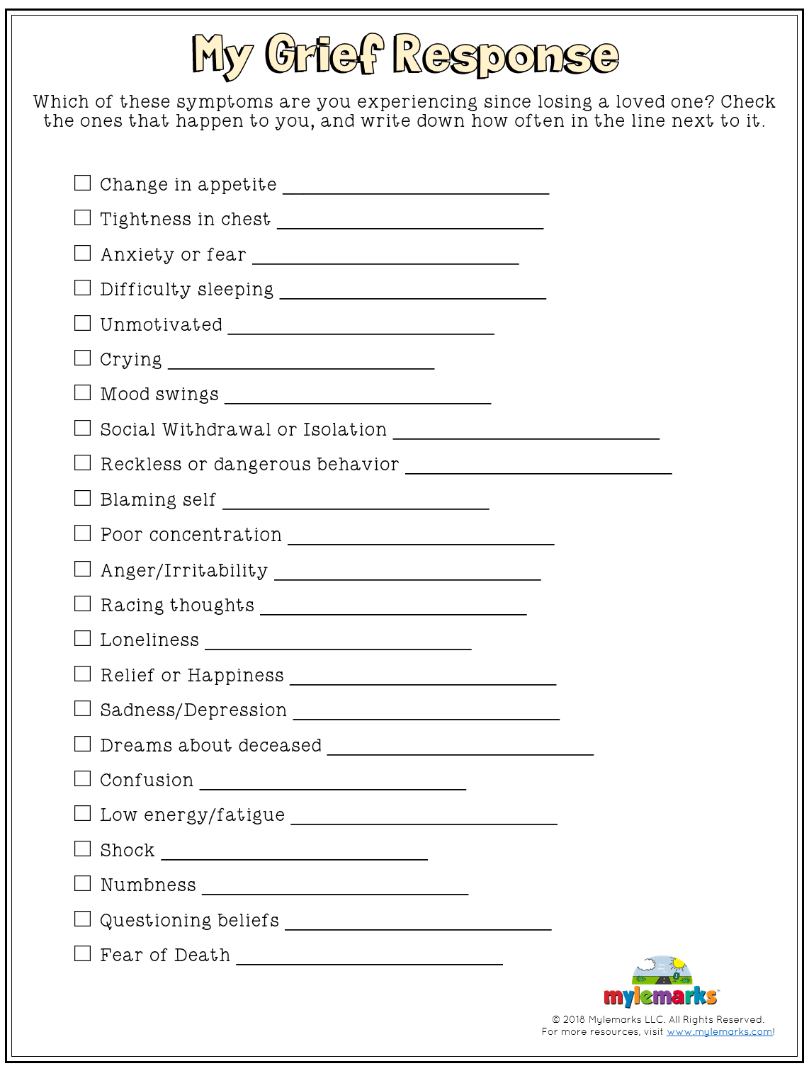 Empowering Healing Grief Worksheets For Emotional Resilience