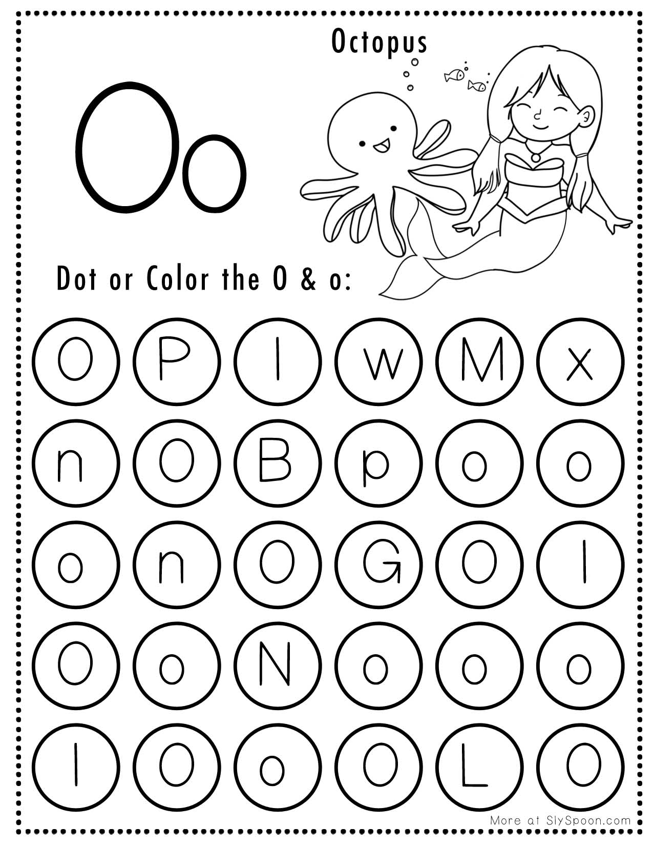 Free Printable Letter O Worksheets
