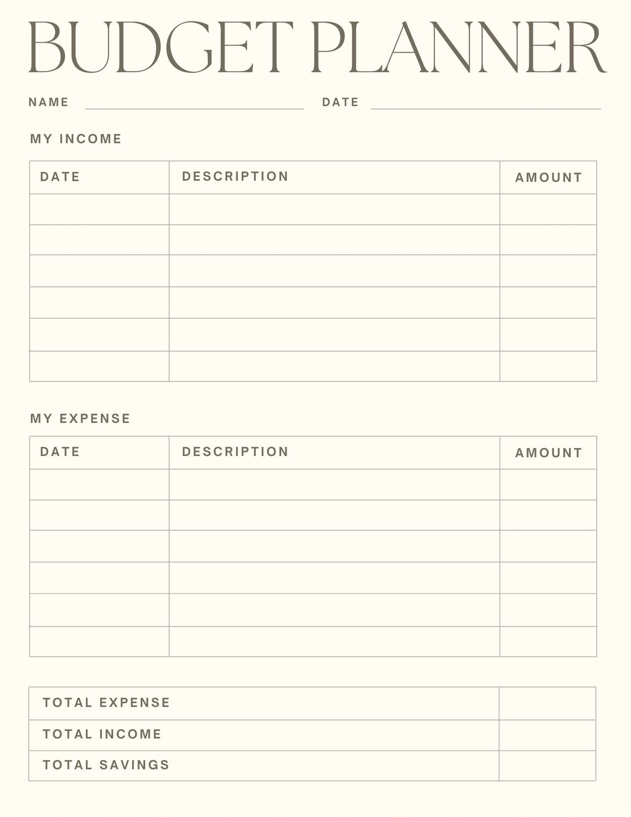 Free And Customizable Budget Templates