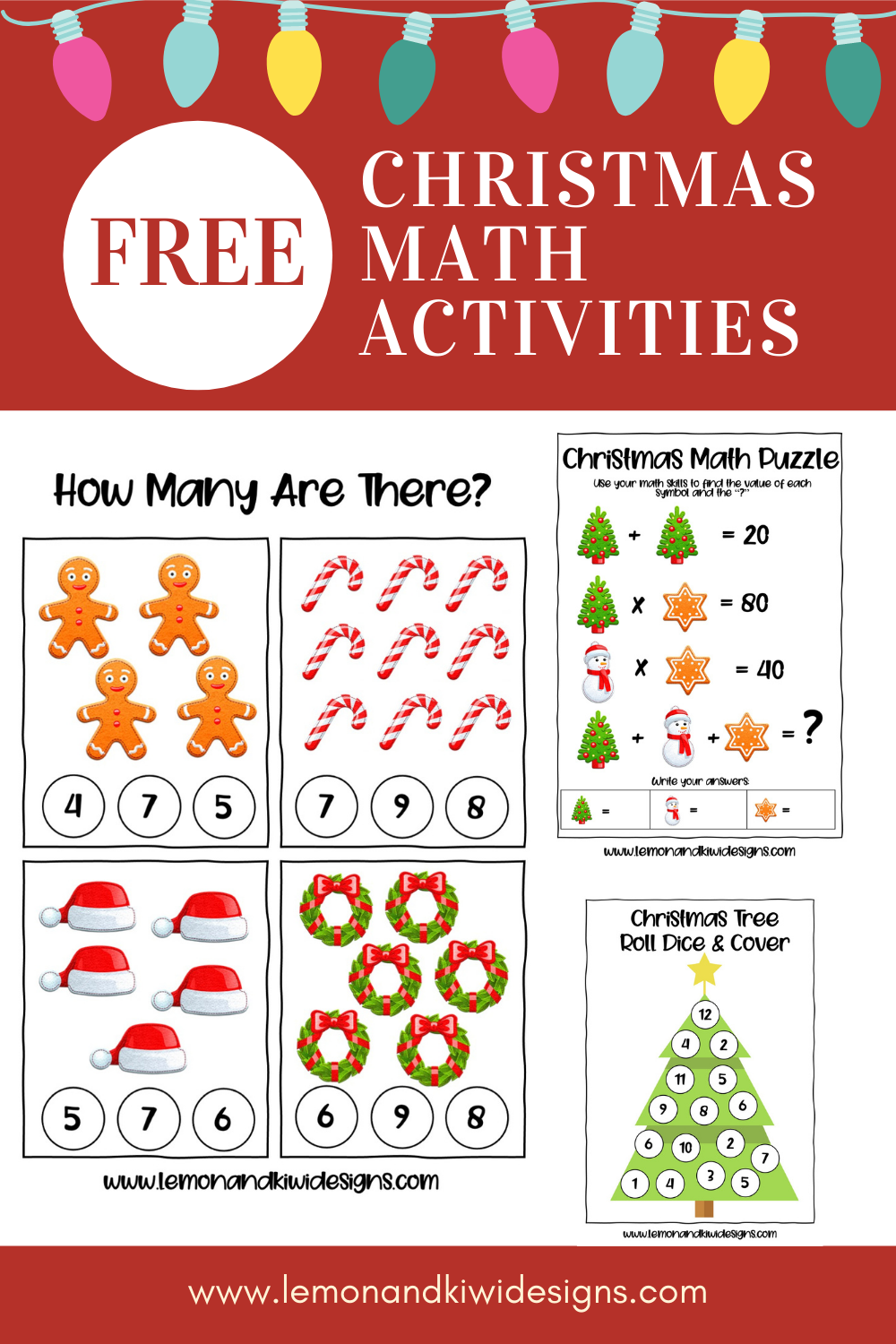 Free Printable Christmas Maths Worksheets