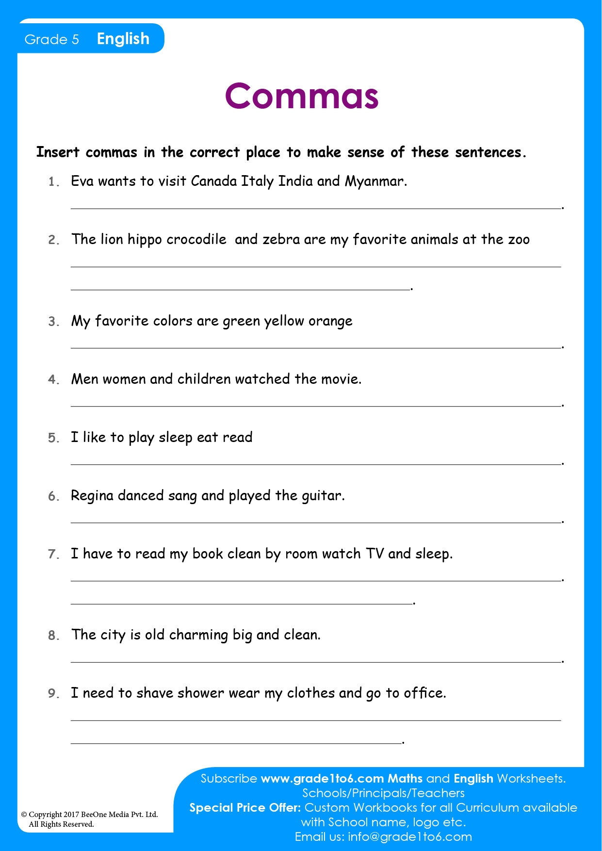 Free Comma Punctuation Worksheet Download Free Comma Punctuation Worksheet Png Images Free Worksheets On Clipart Library