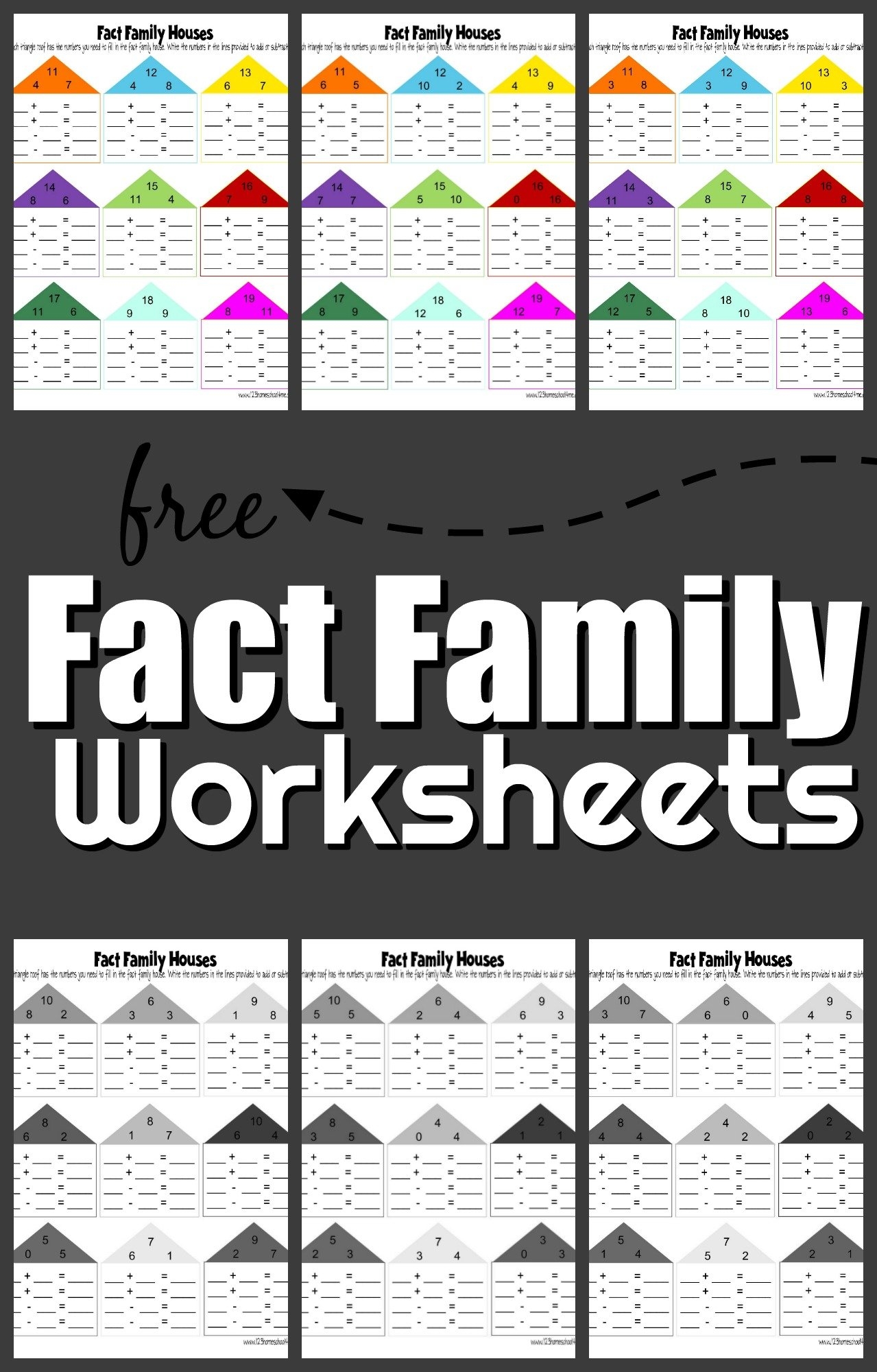 Free Printable Fact Family Worksheets