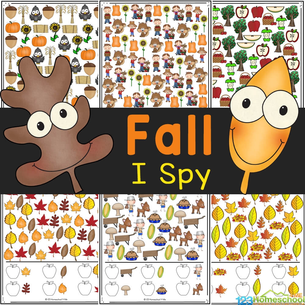  FREE Fall I Spy Printable Worksheets