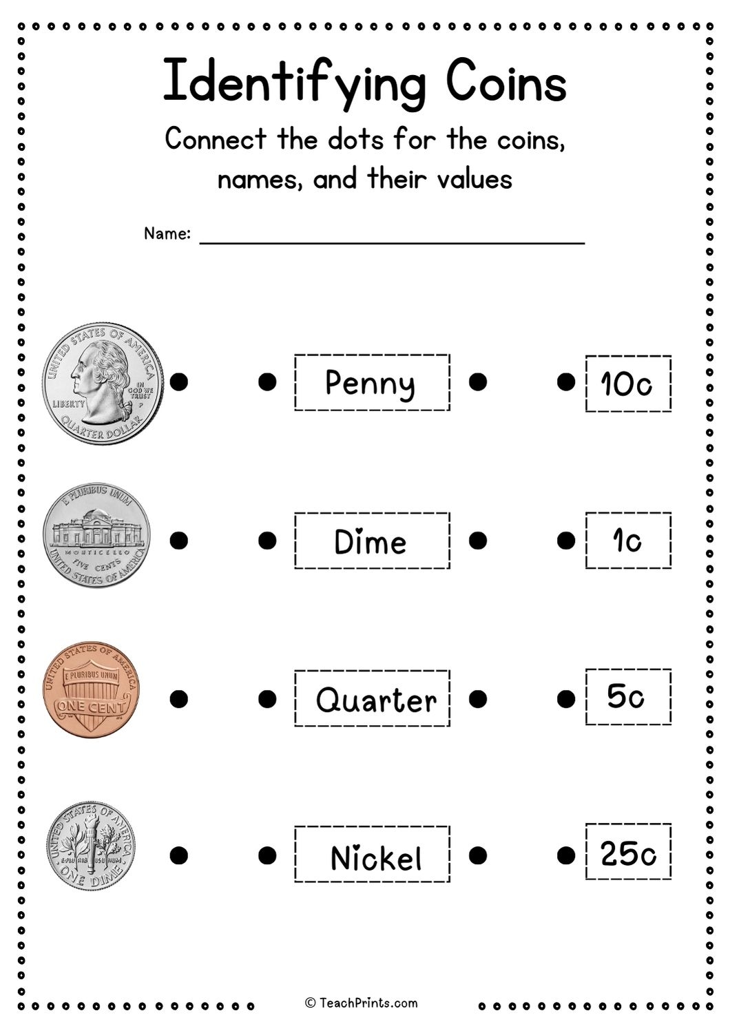 Free Printable Money Worksheets Kindergarten