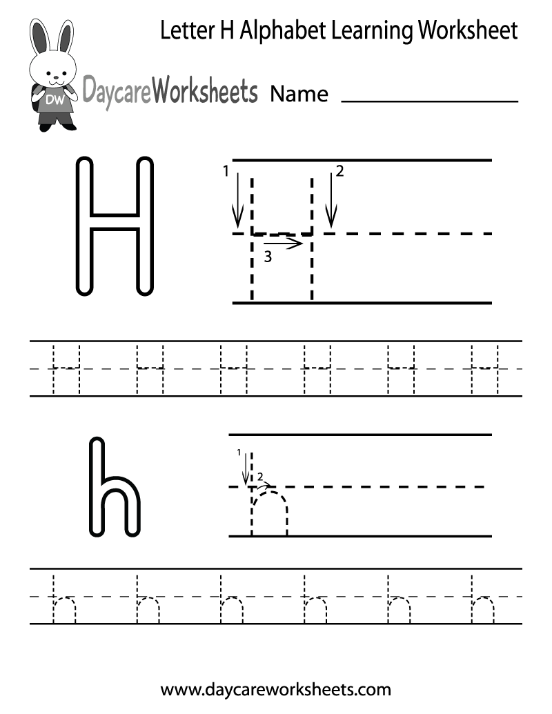 Printable Letter H Worksheets