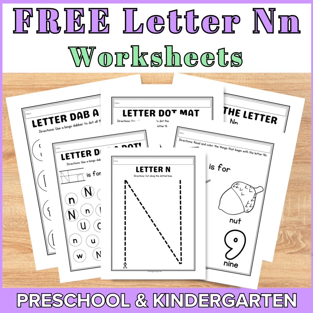 Free Printable Letter N Worksheets
