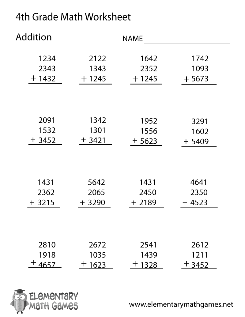 Addition Worksheets Free Printable