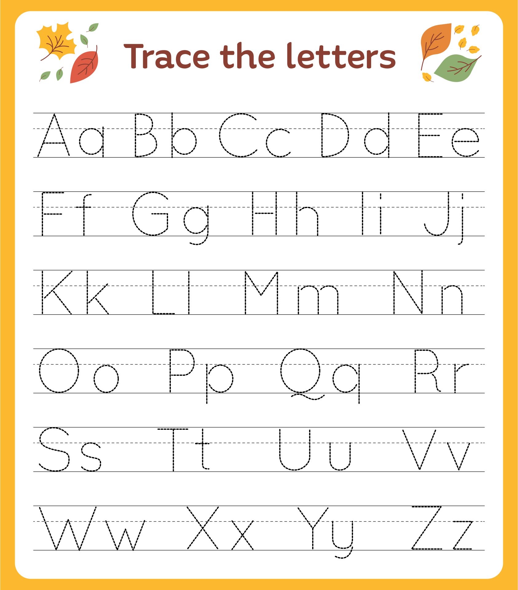 Alphabet Free Printable Worksheets