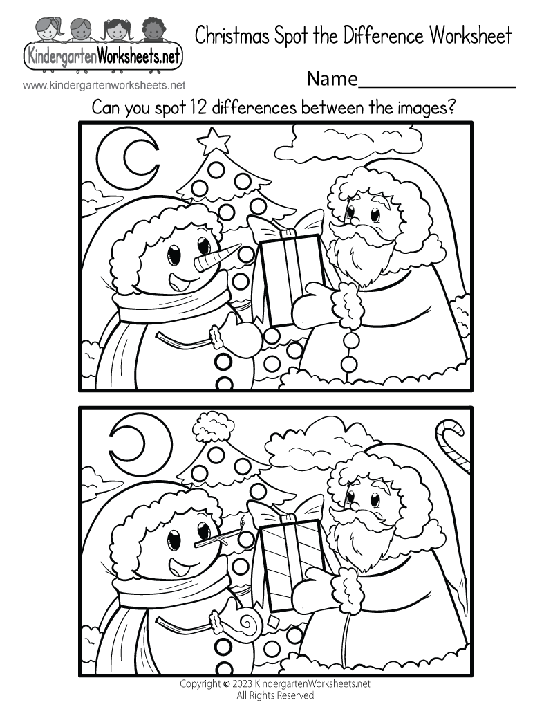 Free Printable Xmas Worksheets