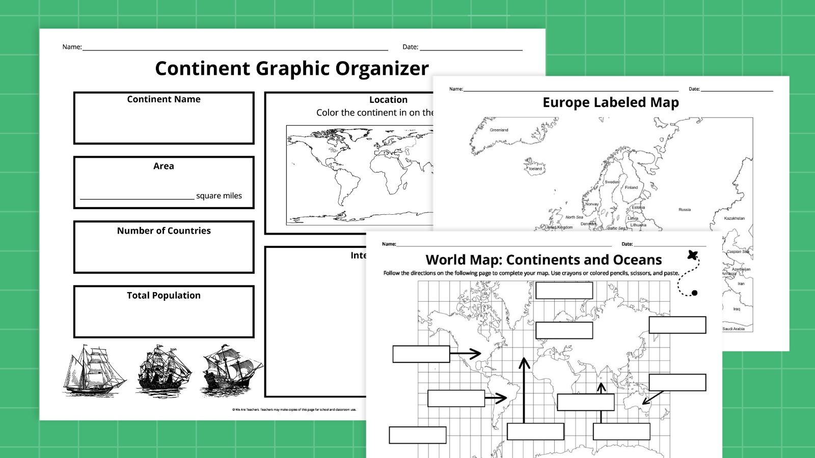 Continents Worksheet Printable