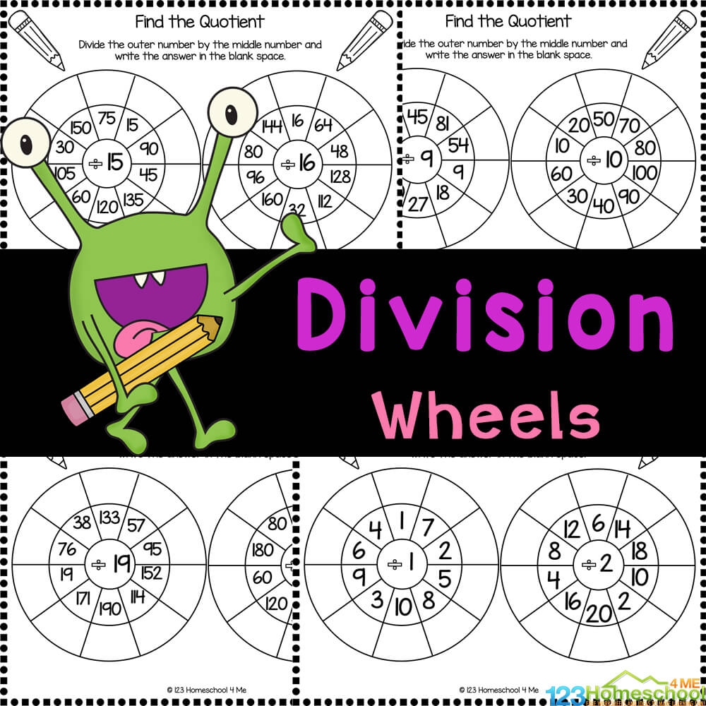 Free Division Printable Worksheets