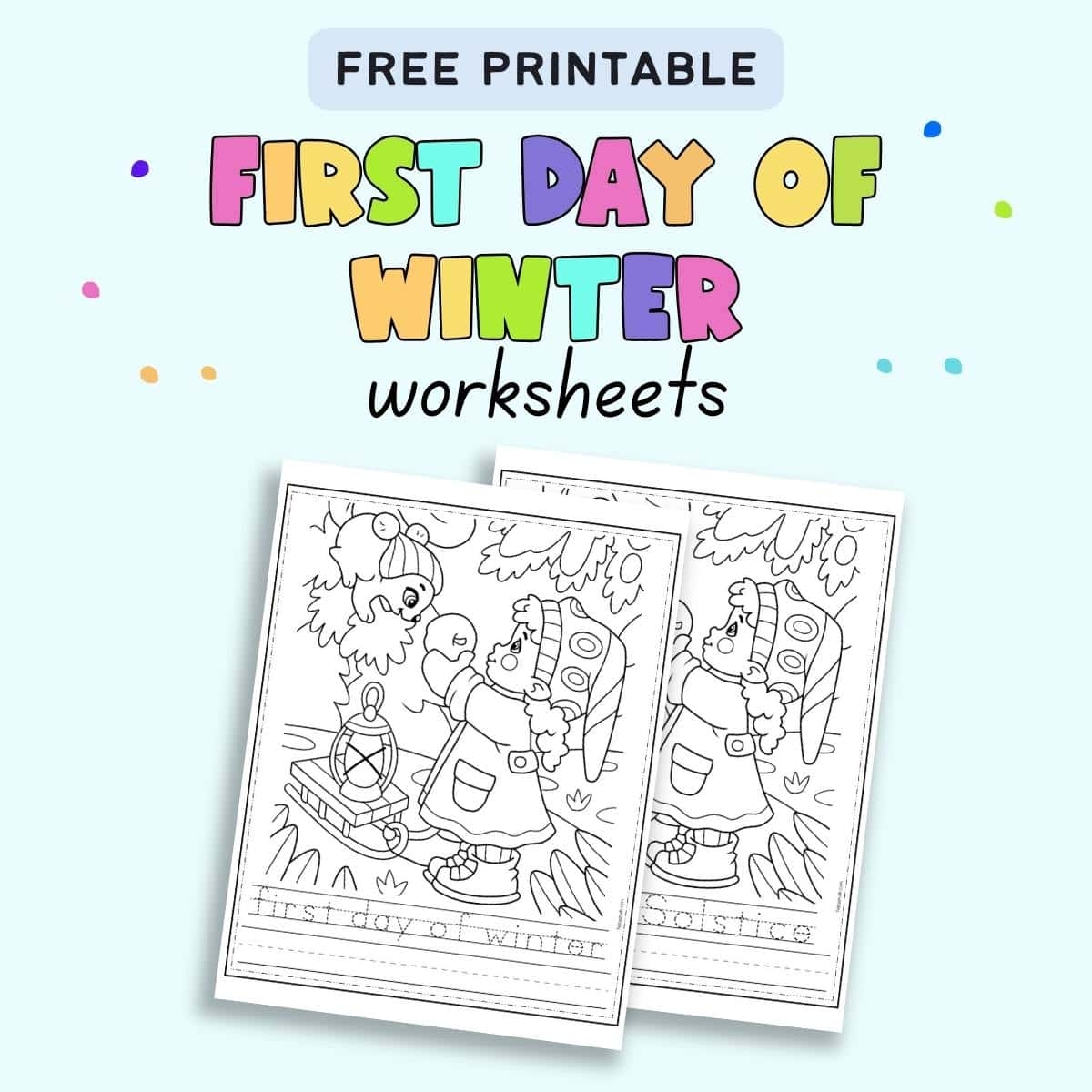 Free Printable Preschool Winter Worksheets