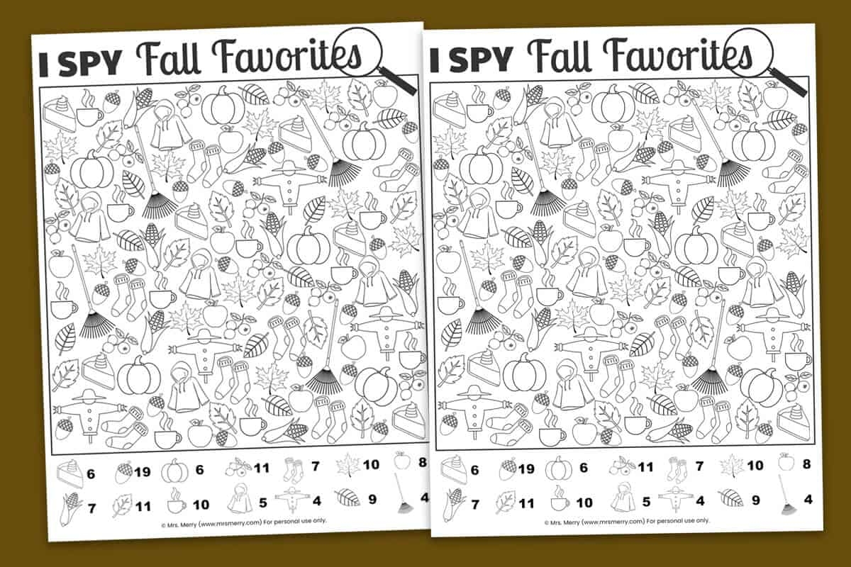 Free Autumn Printable Worksheets