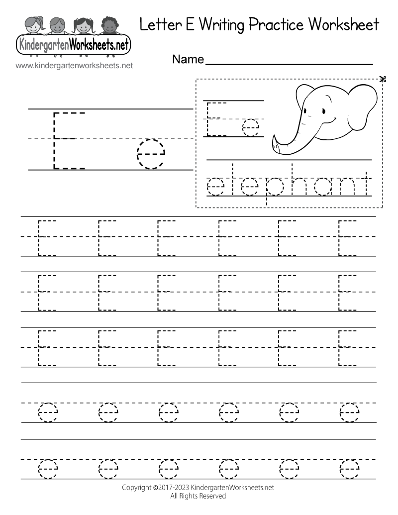Free Printable Letter E Worksheets For Preschoolers