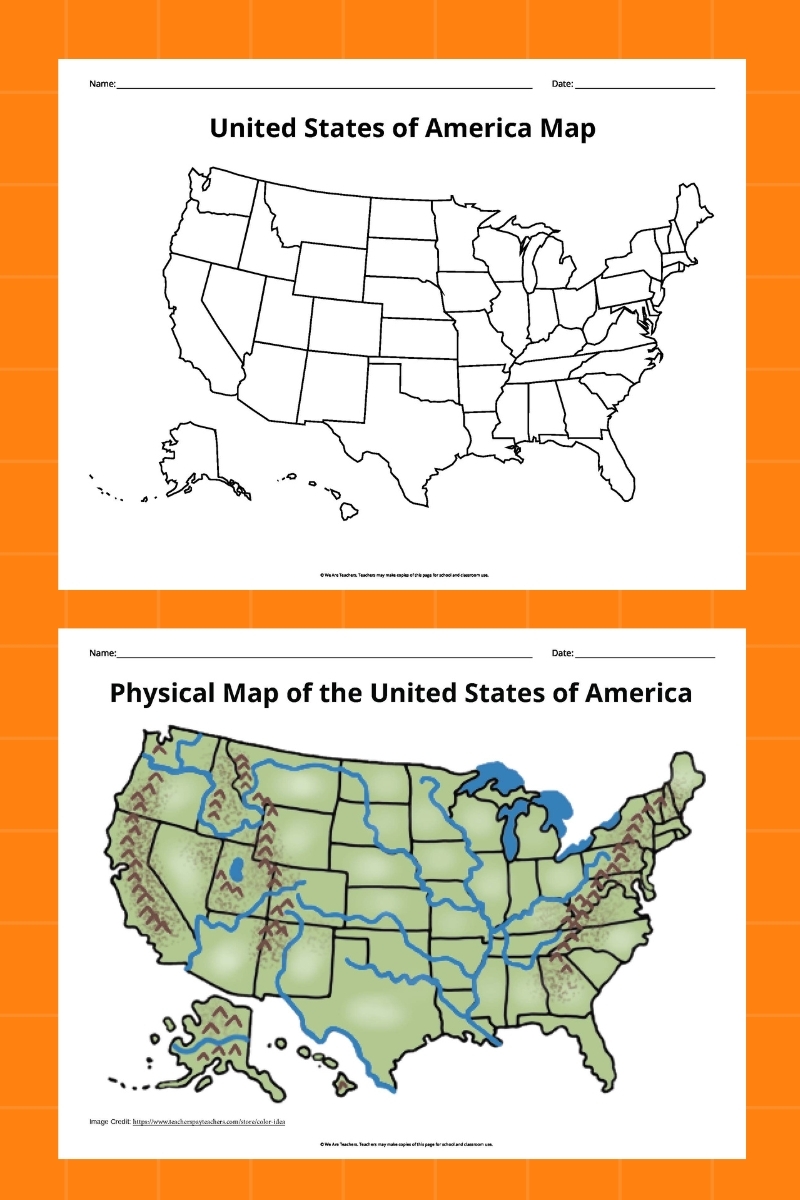 Free Printable Maps Of The United States Bundle