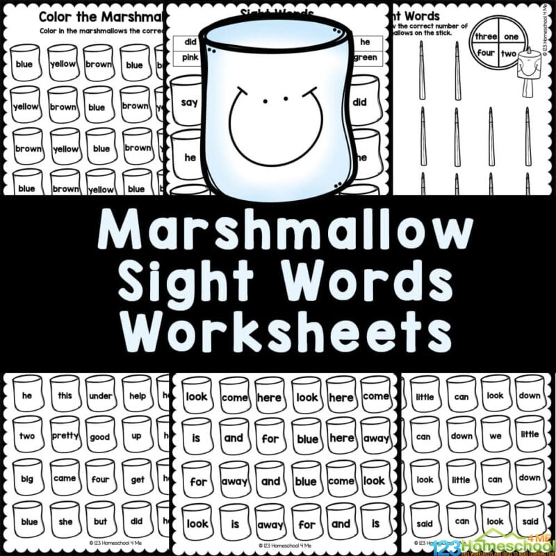 Free Printable Kindergarten Sight Words Worksheets Pdf
