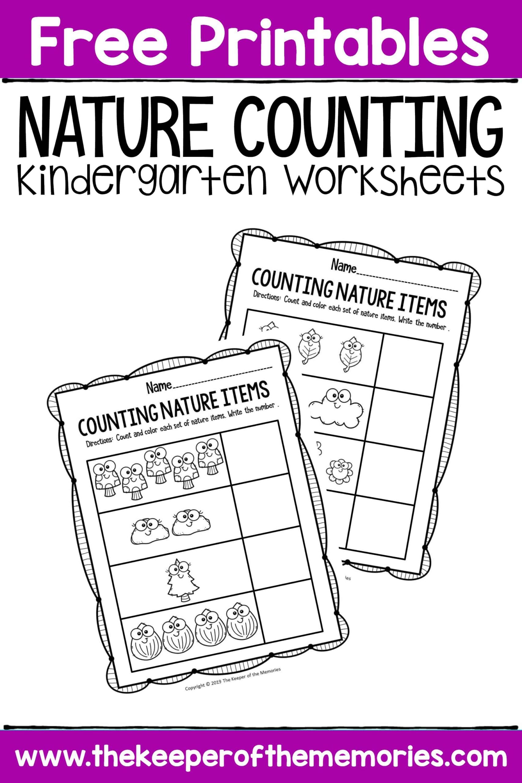 Free Printable Nature Kindergarten Worksheets The Keeper Of The Memories
