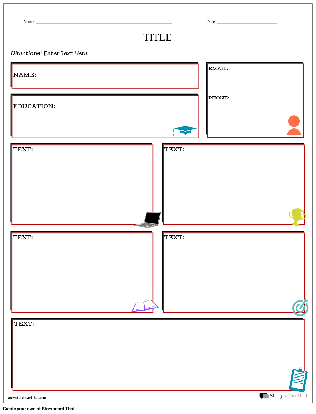 Free Printable Resume Worksheet Templates