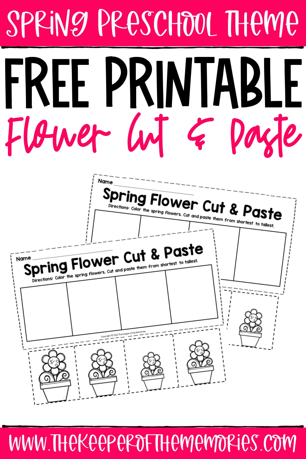 Free Printable Spring Cut And Paste Worksheets The Keeper Of The Memories