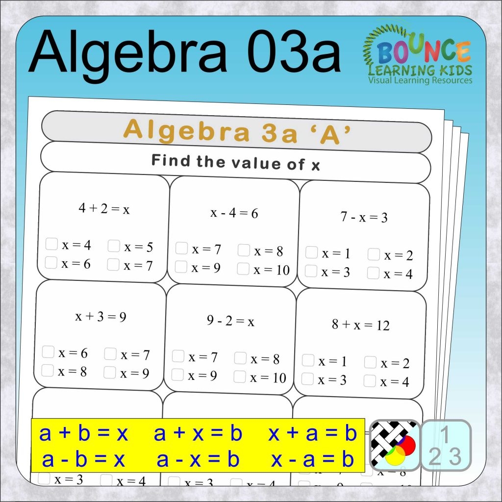 Algebra Printable Worksheets