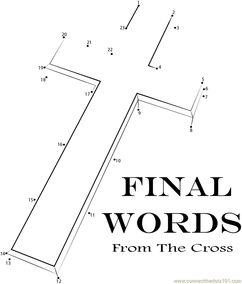 Golden Cross Christian Dot To Dot Printable Worksheet Connect The Dots
