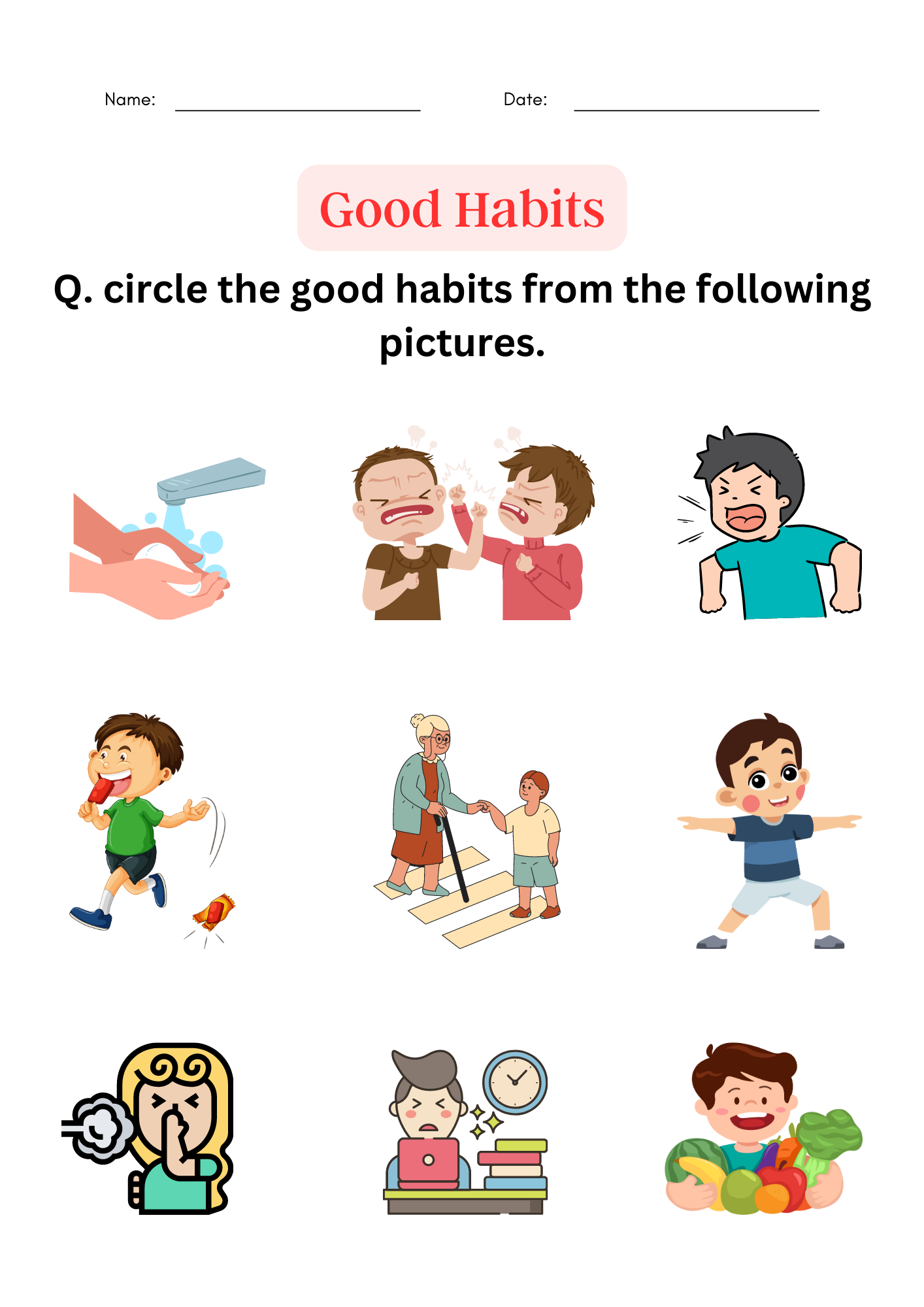 Good And Bad Habits In School Worksheet For Kindergarten Printable And Digital Made By Teachers