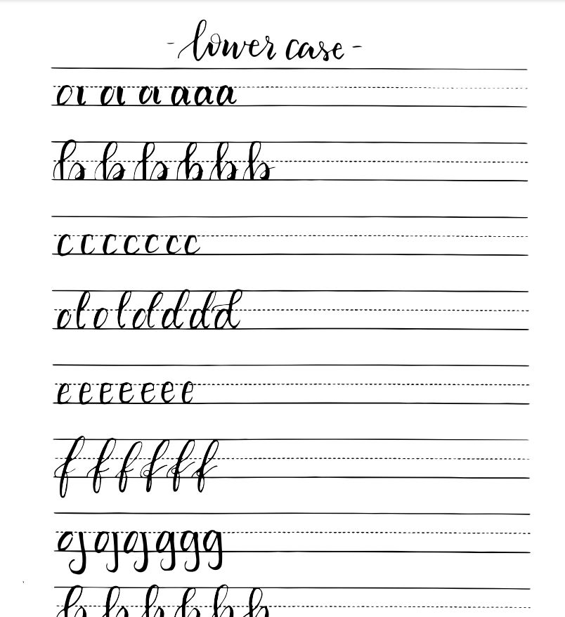Hand Lettering Alphabet Practice Sheets Sales