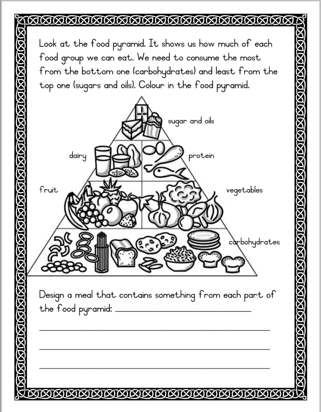 Healthy Eating Worksheets Teacha 