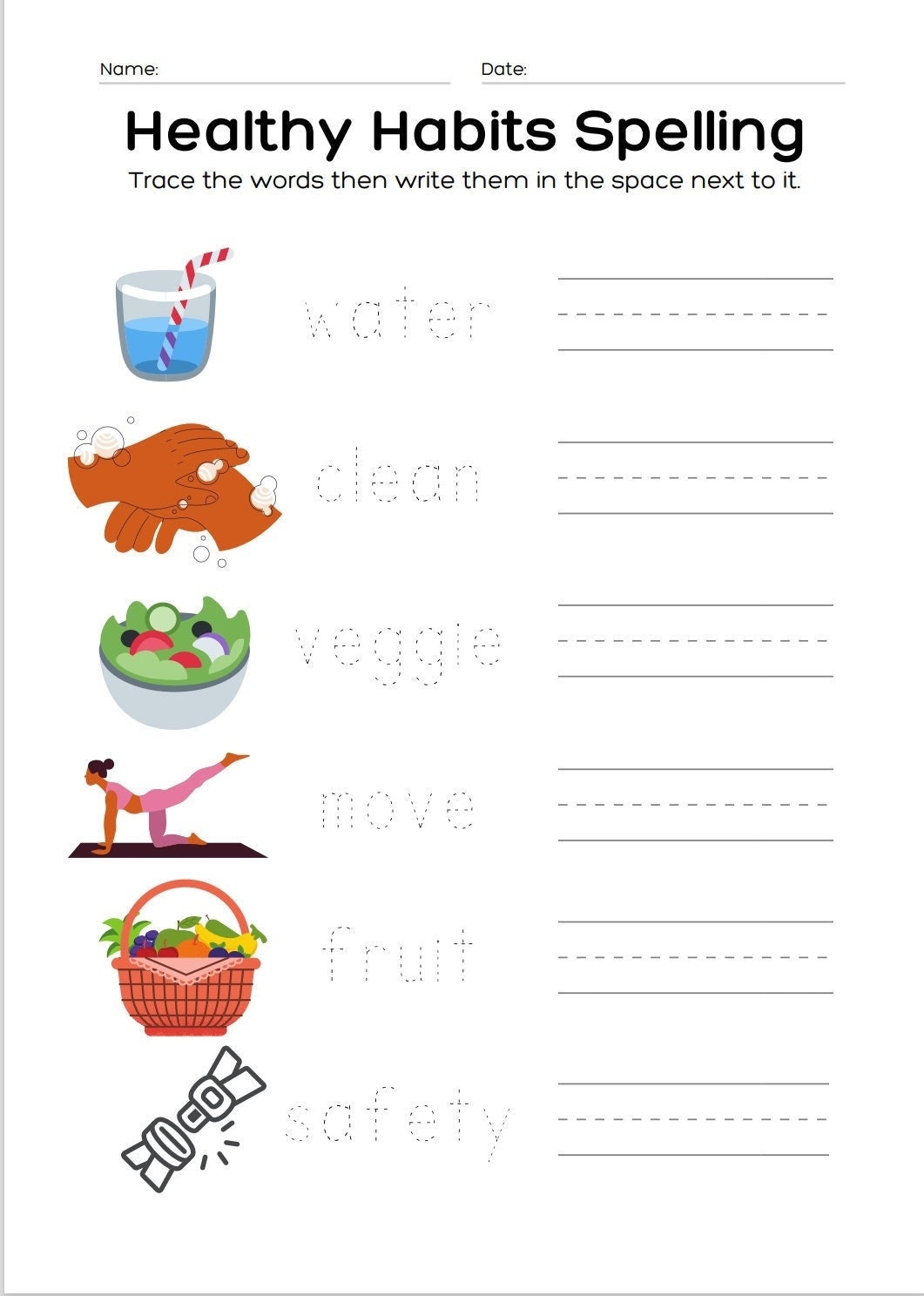Printable Healthy Habits Worksheets Pdf