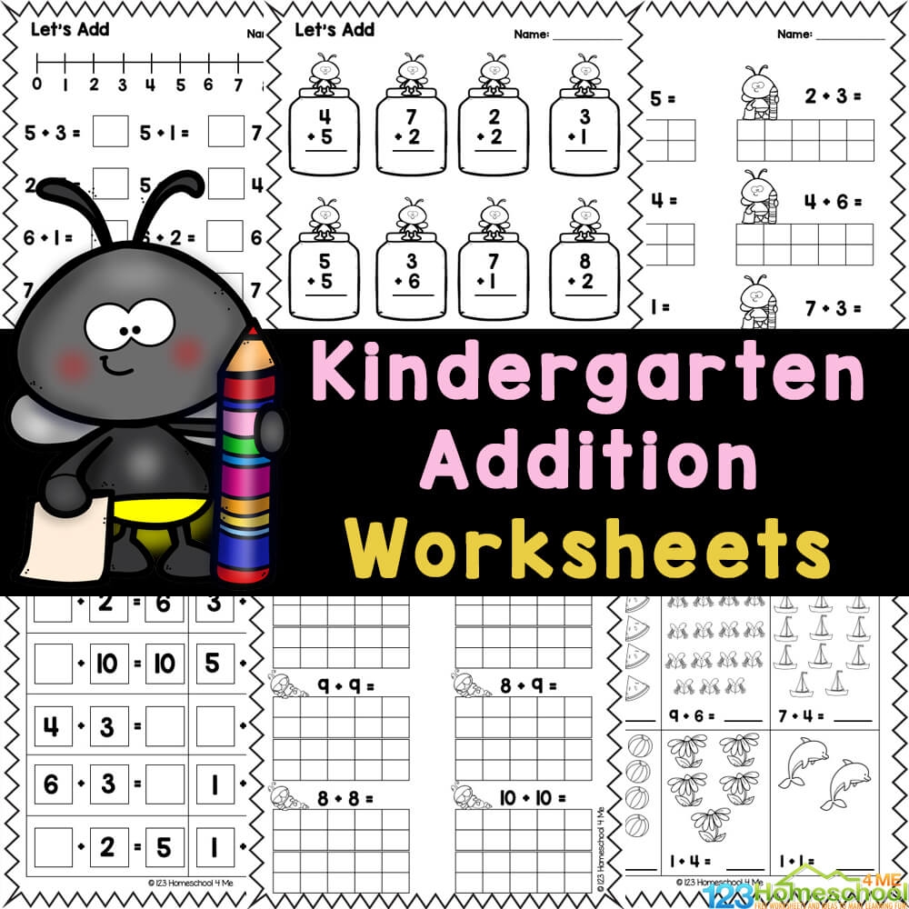 Free Printable Addition For Kindergarten Worksheets