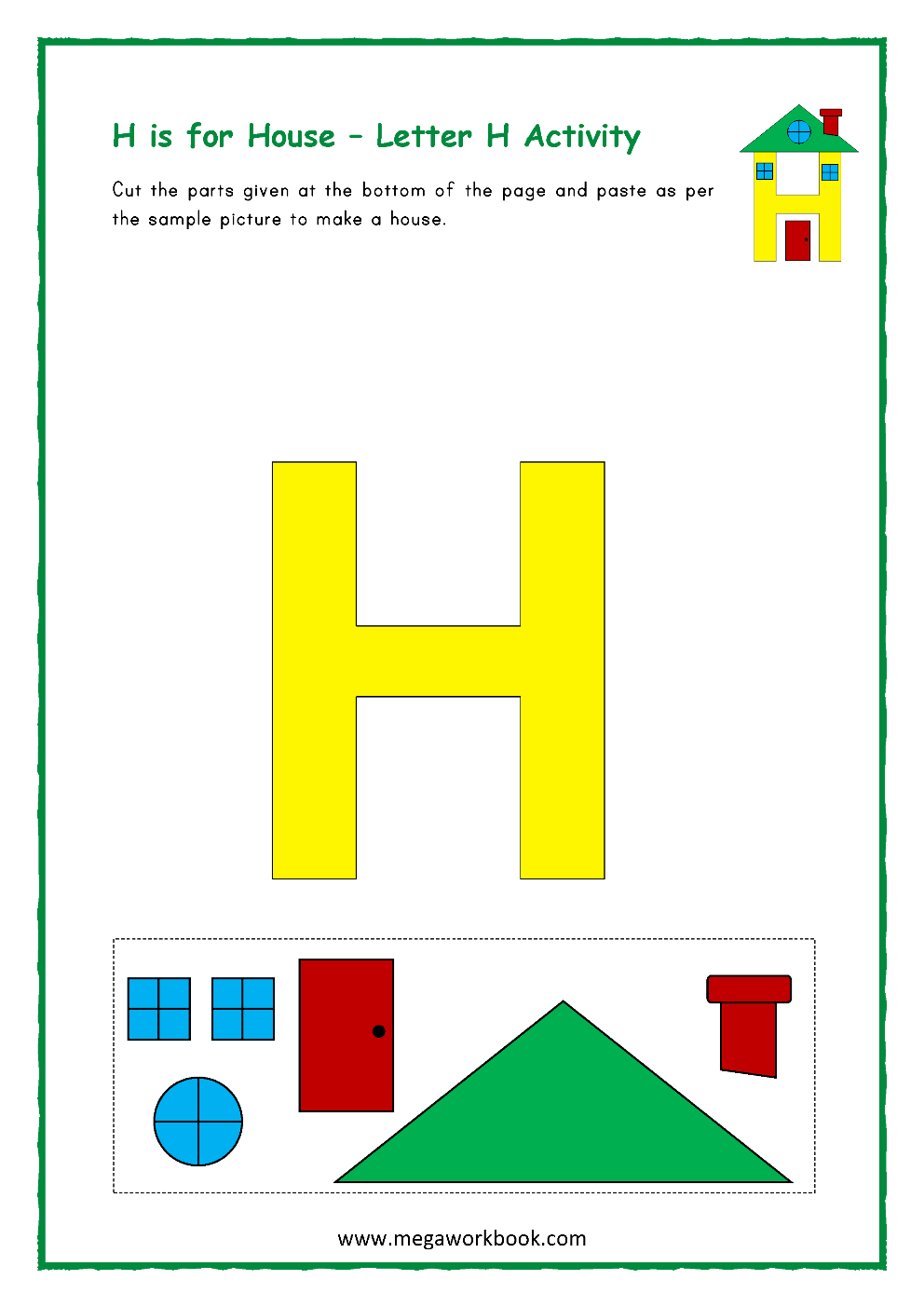 Letter H Activities Letter H Worksheets Letter H Crafts For Preschoolers Letter H Printables MegaWorkbook