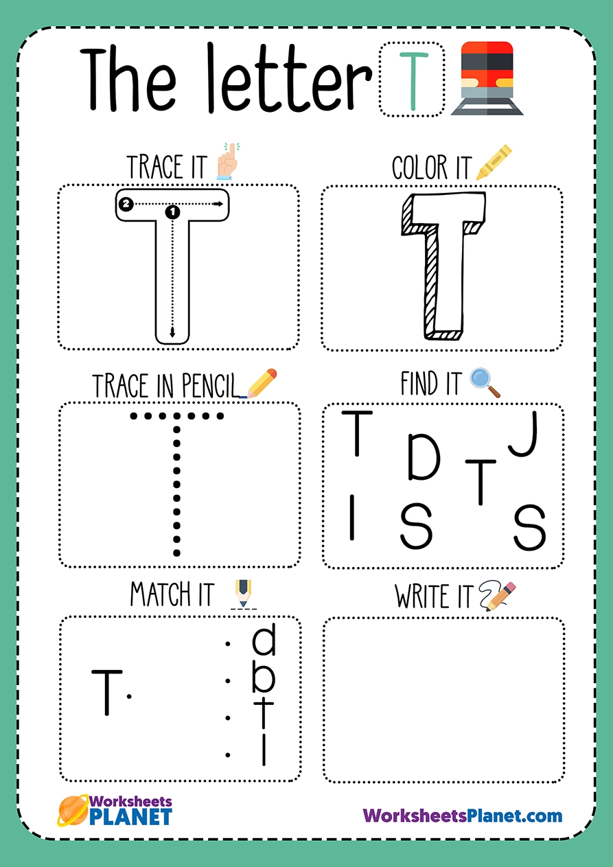 Letter T Printable Worksheets