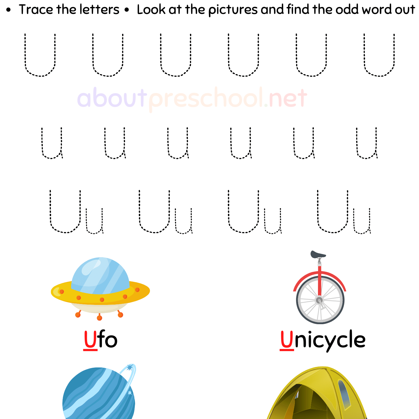 Letter U Archives About Preschool
