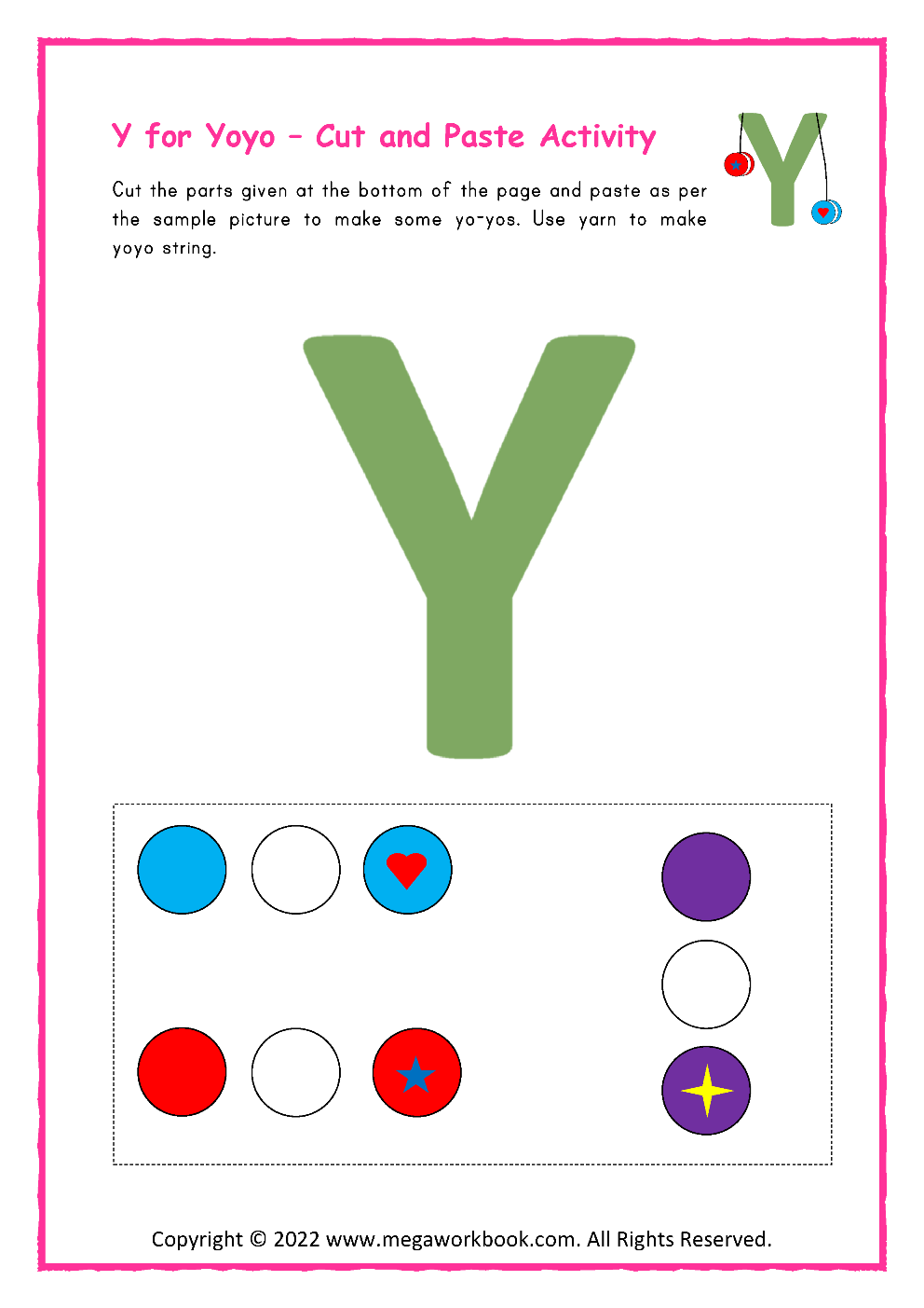 Letter Y Worksheets For Kindergarten Letter Y Activities Letter Y Crafts Letter Y Printables MegaWorkbook